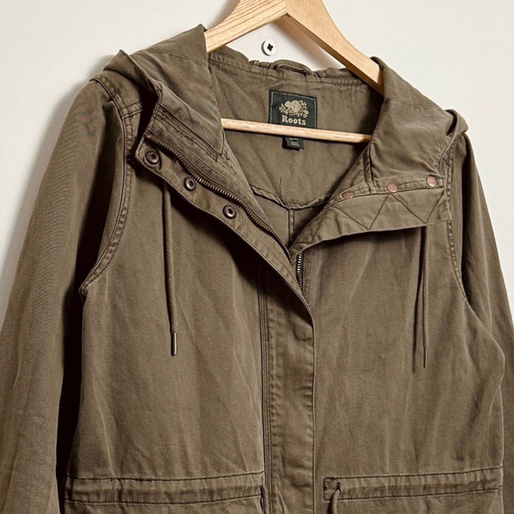 Roots Military Style Womens Utility Jacket/coat - Olive green - Size S - Picture 4 of 4